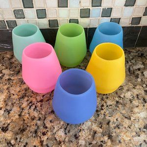 Brand new in box Mofason silicone glasses, set of six.